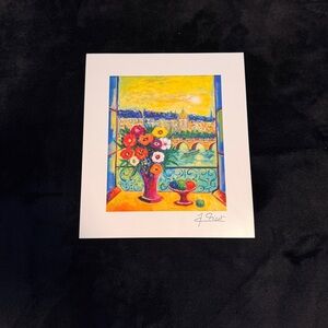 Jean-Claude Picot La Fenetre ouventre 2021 11.5” x 10” Lithograph